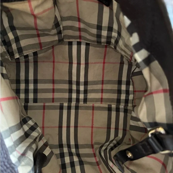 Burberry Elegant Dark Brown Leather Tote Bag - Picture 4 of 12